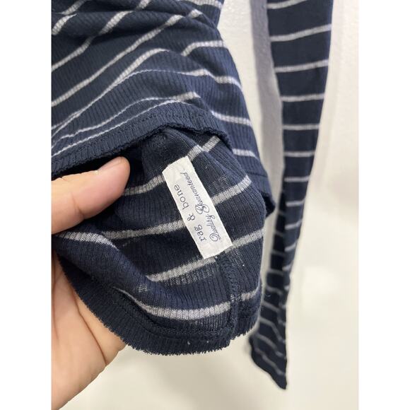 Dark Academia Y2K Bella Indie Sleaze Wool Striped Sweater S Parisian 90s Fitted - Picture 7 of 13